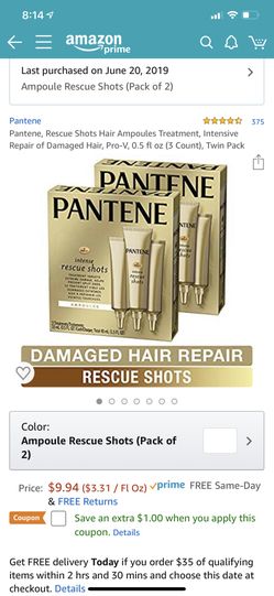 Pantene damage hair repair