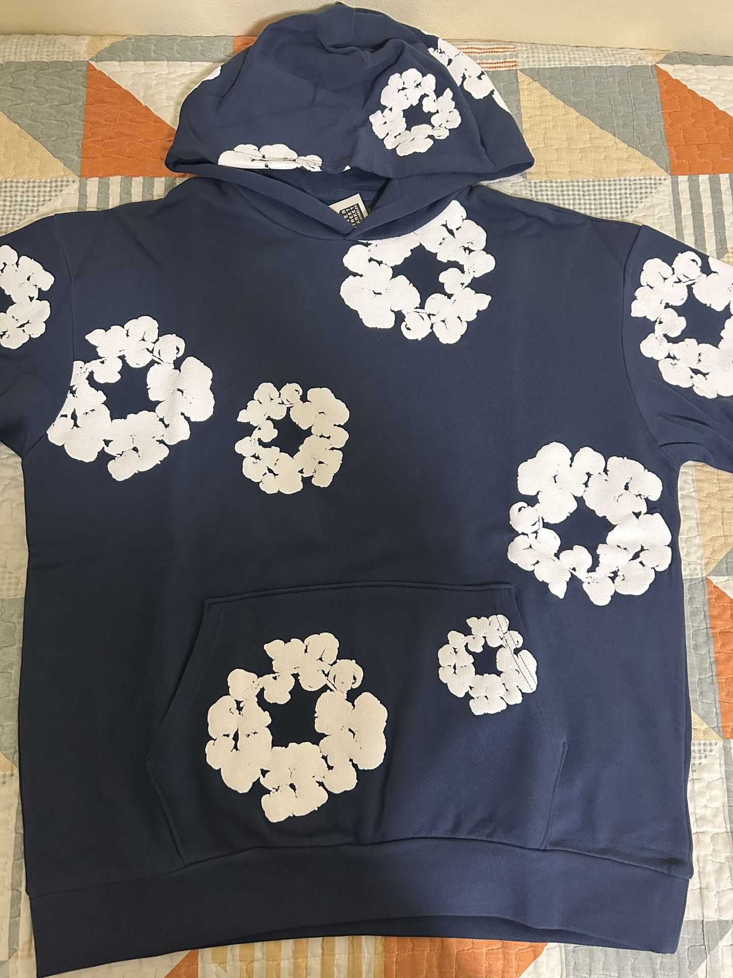 Brand New XL And L Navy Blue Denim Tear Hoodie For A STEAL ‼️