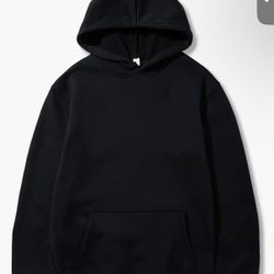 Size Medium Men's Casual Solid Color Hoodie - Cozy Polyester Pullover with Kangaroo Pocket, Perfect for Fall & Winter, Street Trend - For Men 