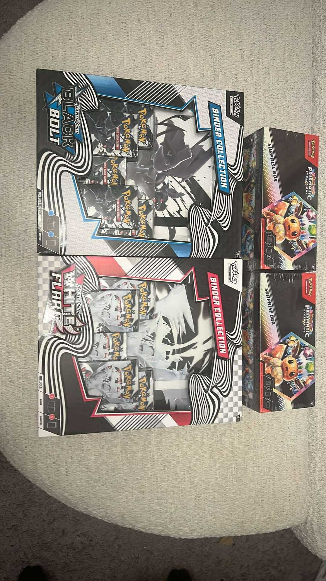 WF and BB and Prismatic Evolutions Surprise boxes (check description) 
