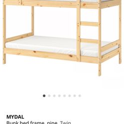 Used IKEA Bunkbeds & 4 Twin Size Mattress 