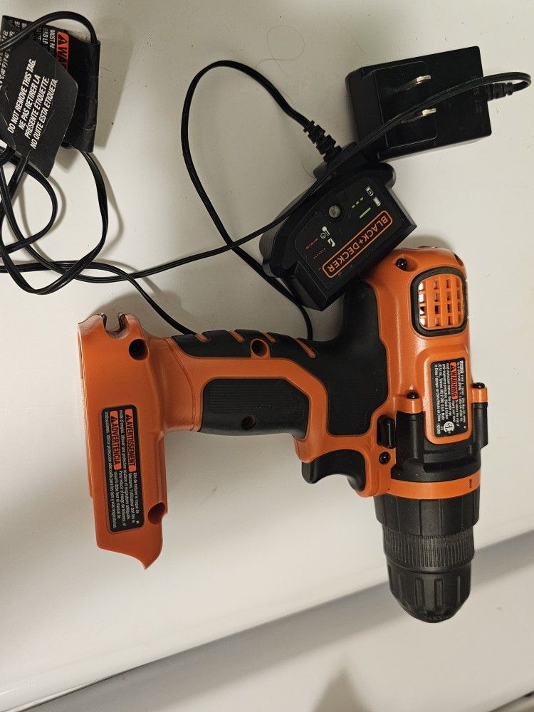 Black N Decker Drill And Weeder And Battery $55