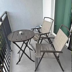 
3-piece Patio Set: Table and

3-piece Patio Set: Table and 2 Chairs