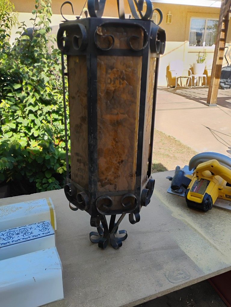 Antique Wrought Iron Gothic Style Sconce Light $200 OBO/very heavy
