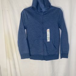 Jumping Bean Softest Fleece Boys Blue Zip Up Hoodie. Size, 7