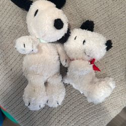 2 Snoopy Plushies 