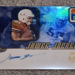 James Jackson Miami Hurricanes Autograph Signed Card  2001