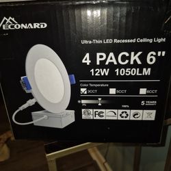 LED RECESSED CEILING LIGHTS (4 PACK)
