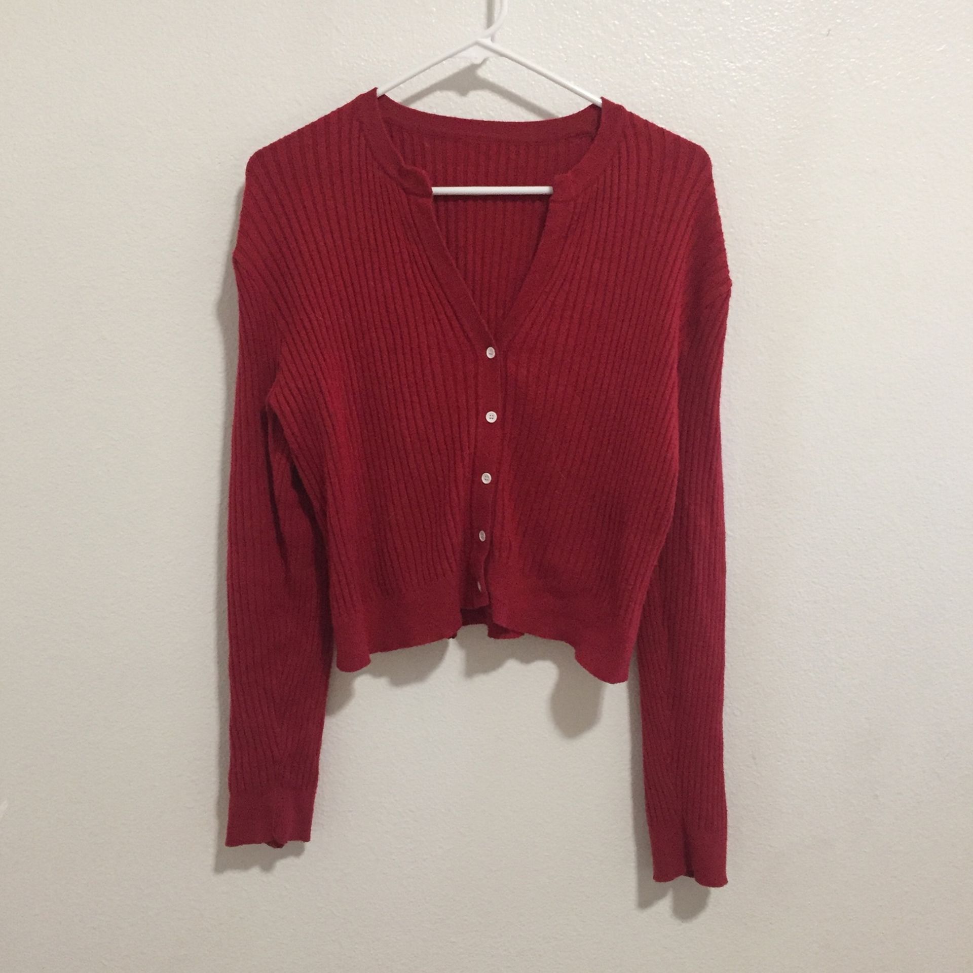 Red Cardigan Size M
