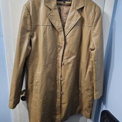 Vintage Phase Two Tan Leather Women's Jacket XL