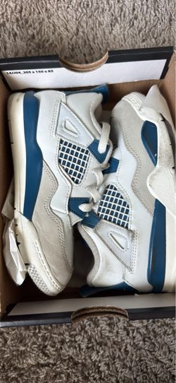 Air Jordan 4 White Blue Sneakers