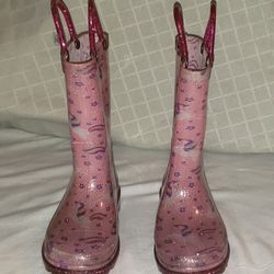 Western Chief Unicorn Rainbow Girls Rain Boots with Light-up Heels, Size 7-8
