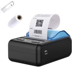 Portable mini thermal receipt printer plus rolls