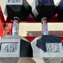 45 Lb Dumbbells 