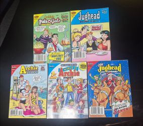 5 Archie Comics 6-1/2 x 5 inches all for $5
