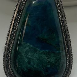 Eilat Stone 925 Silver Brooch/Pendant
