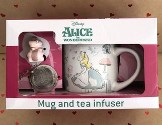 Alice In Wonderland Mug And Tea Infuser Set New