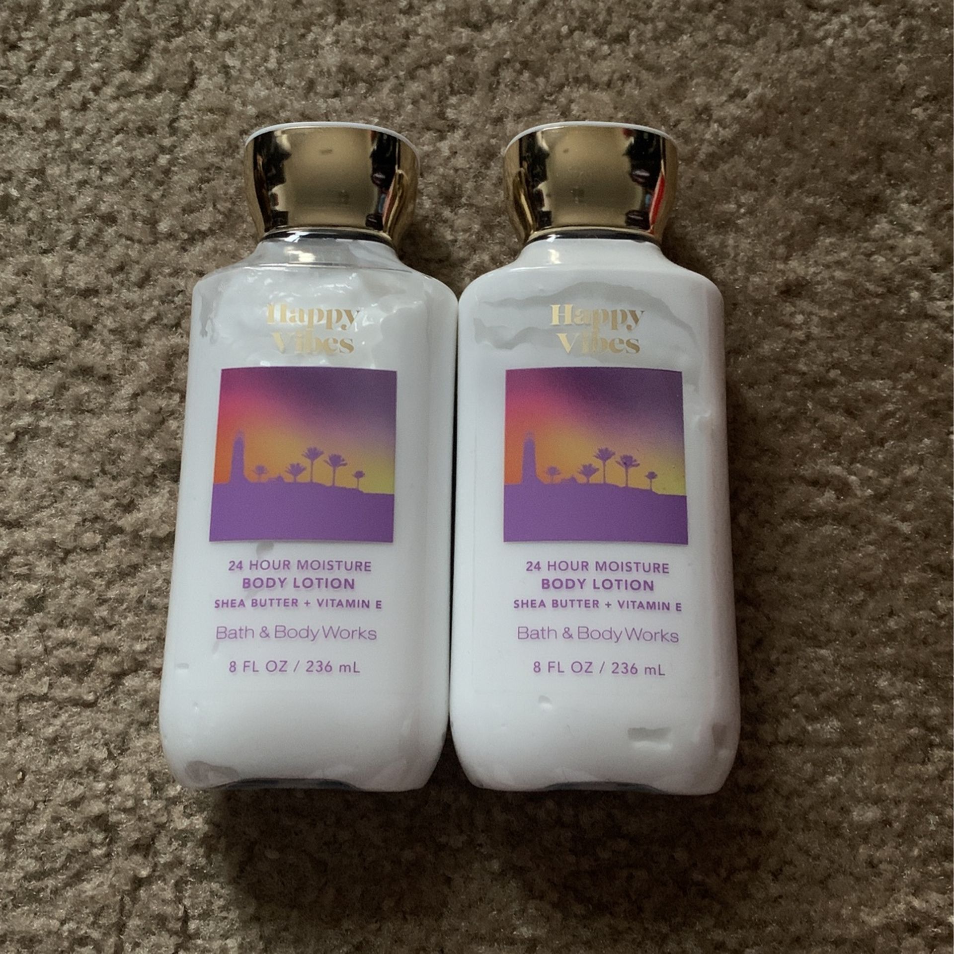 2 Bottles Of Happy Vibes Lotion From Bath And Body Works