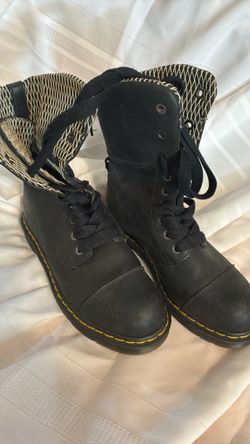Dr. Martens Black Leather Lace-Up Boots