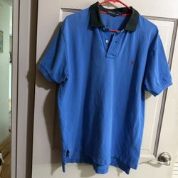 Men’s Polo By Ralph Lauren Polo Shirt Blue Size Large Red Polo Player Logo 