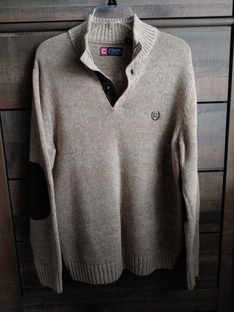 Chaps By Polo Ralph Lauren Men's Quarter Zip Sweater Jacket