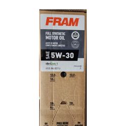 Fram 5x30 Full Syntethic Oil.
6 Gallon Box. 
