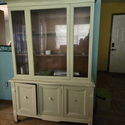 Wooden Painted China Cabinet 