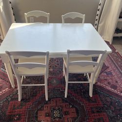 Pottery Barn Kids White Table And Finley Play Chairs