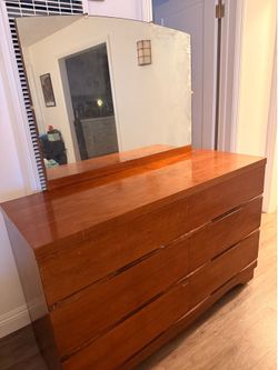 6-drawer dresser with mirror, solid wood