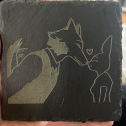 Engraved Personalized Slate Coasters! Any Material! Made To Order