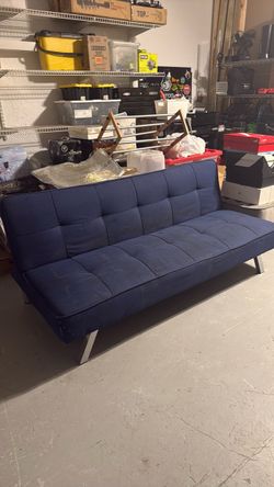 blue futon