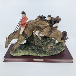 Montefiori Collection English Fox Hunt Horseback Racing Statue Figurine Italy