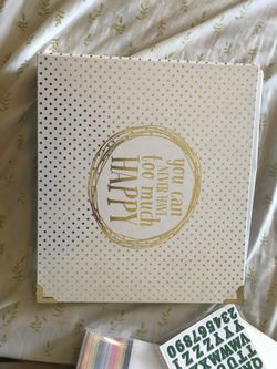 Photo album with background papers