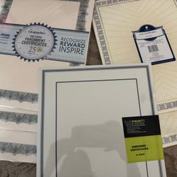 Certificates: Fine Parchment, Foil, & Embossed