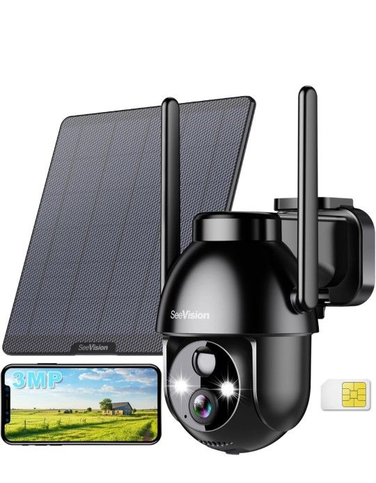4G LTE Cellular Security Camera, Solar Security Camera