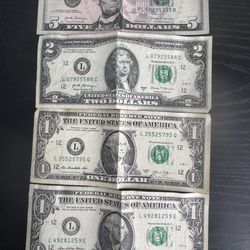 Unlined serials numbers bills