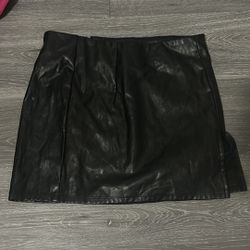 Leather Skater Skirt