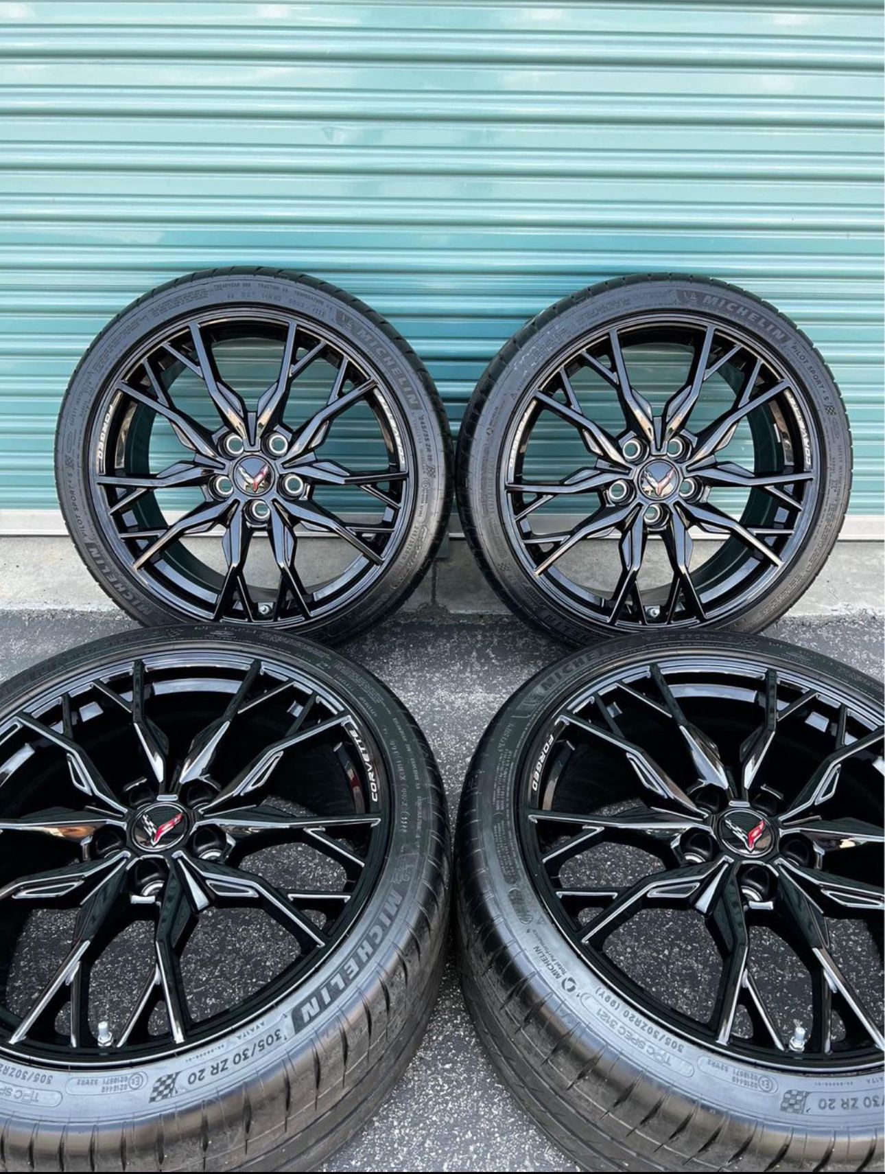 Chevy Corvette C8 Factory Wheels Tires