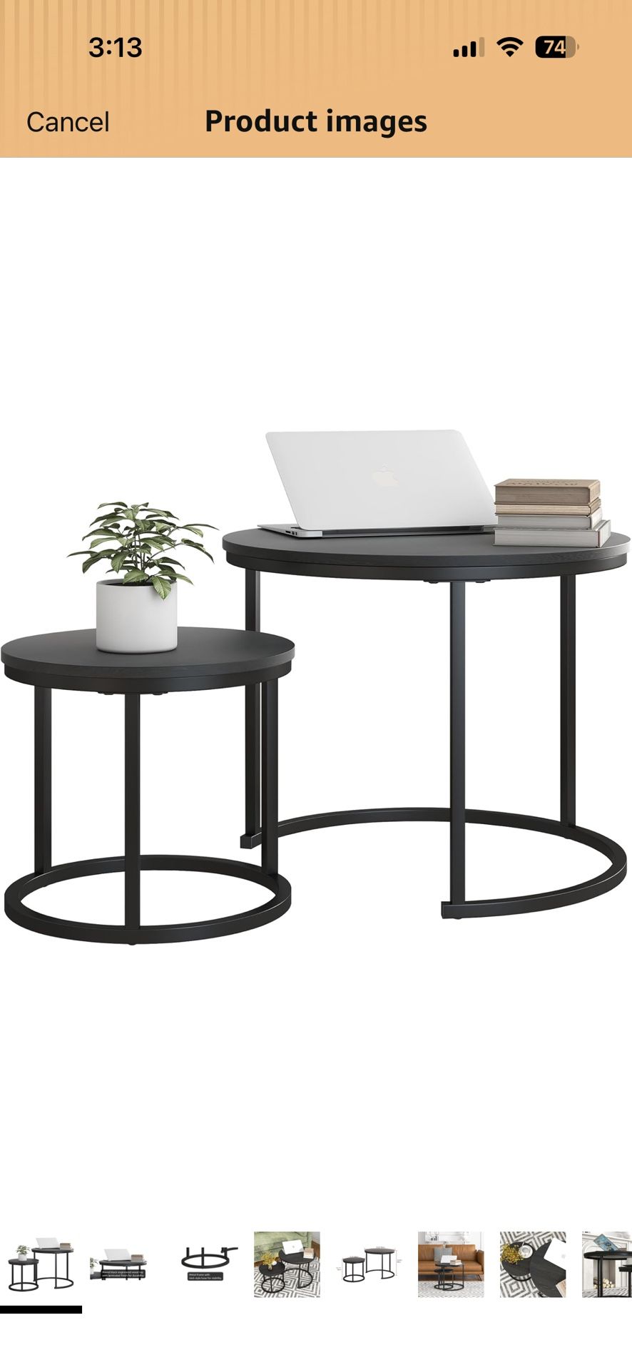 Round Coffee Table Set of 2