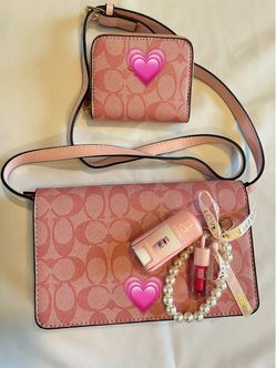 Pink purse with charms