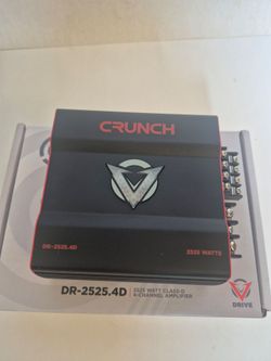 CRUNCH 2525 WATTS 4 CHANNEL BUILT IN CROSSOVER CAR AMPLIFIER