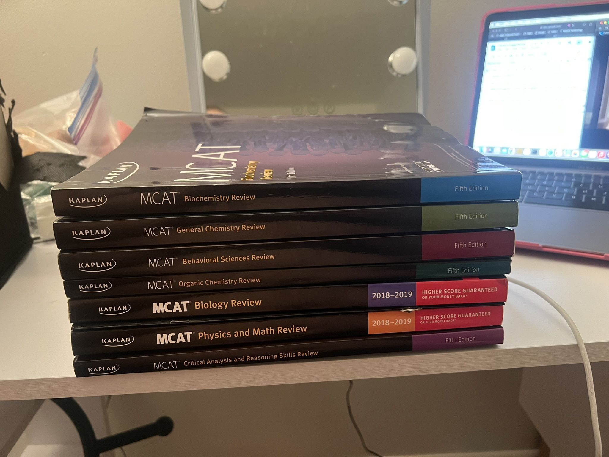 Kaplan MCAT Complete Prep Book Set – 7 Books (Used)