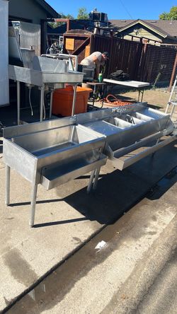 Commercial Stainless Steel Bar Sink Unit