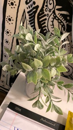 Faux plant in pot