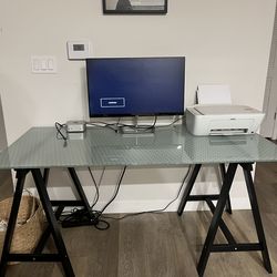 Glass desk