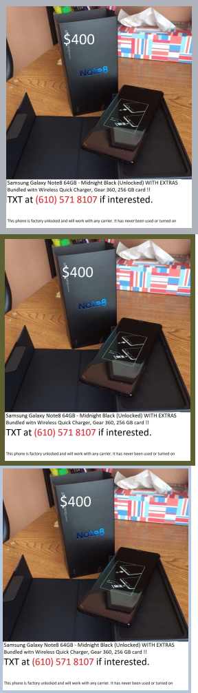 BUNDLE!! Galaxy Note 8 64GB-TXT at 610 57I 8I07 tu buy SSGg
