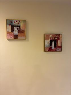 Set of 2 Framed Floral Still Life Paintings