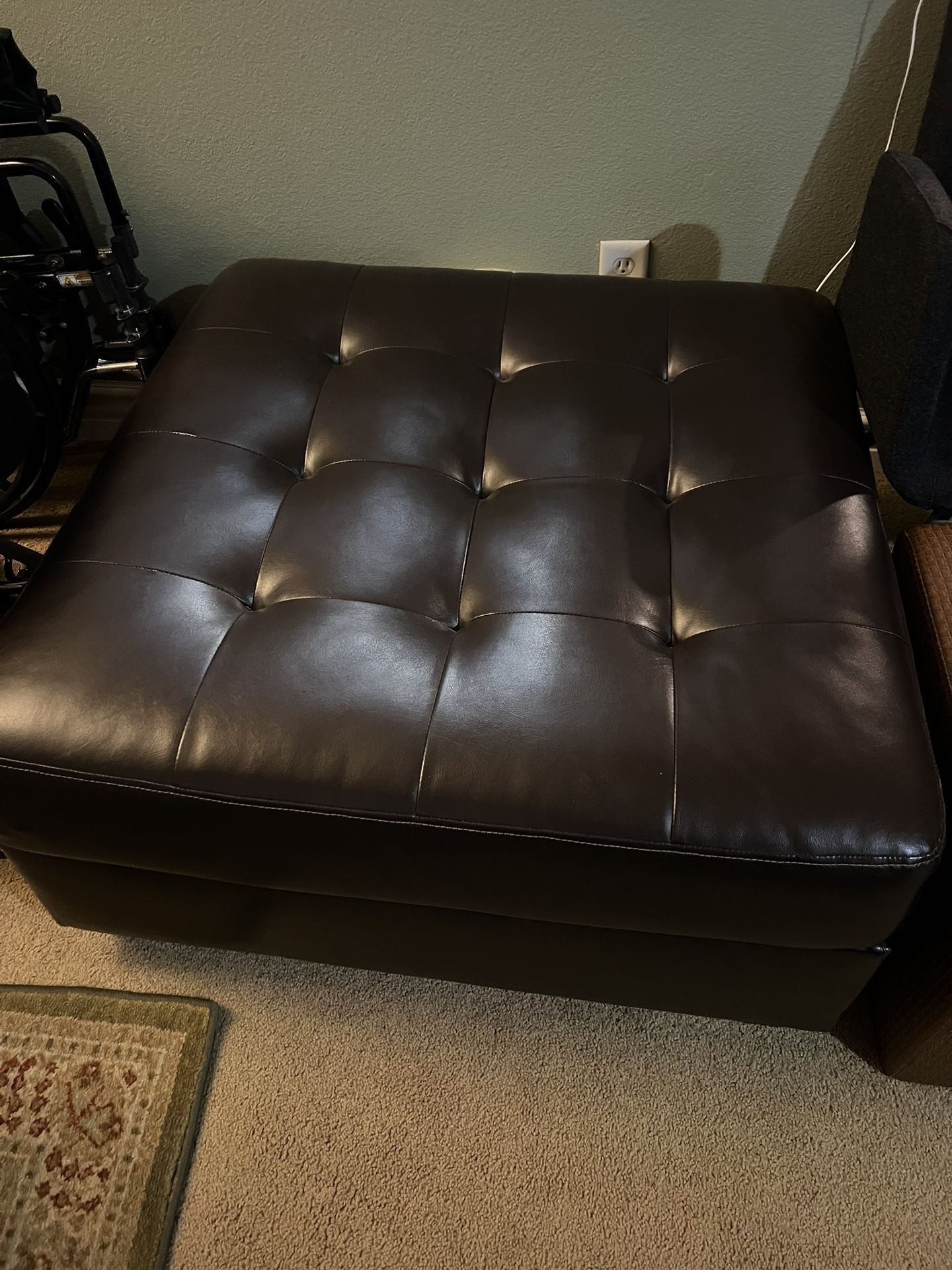 Leather Ottoman