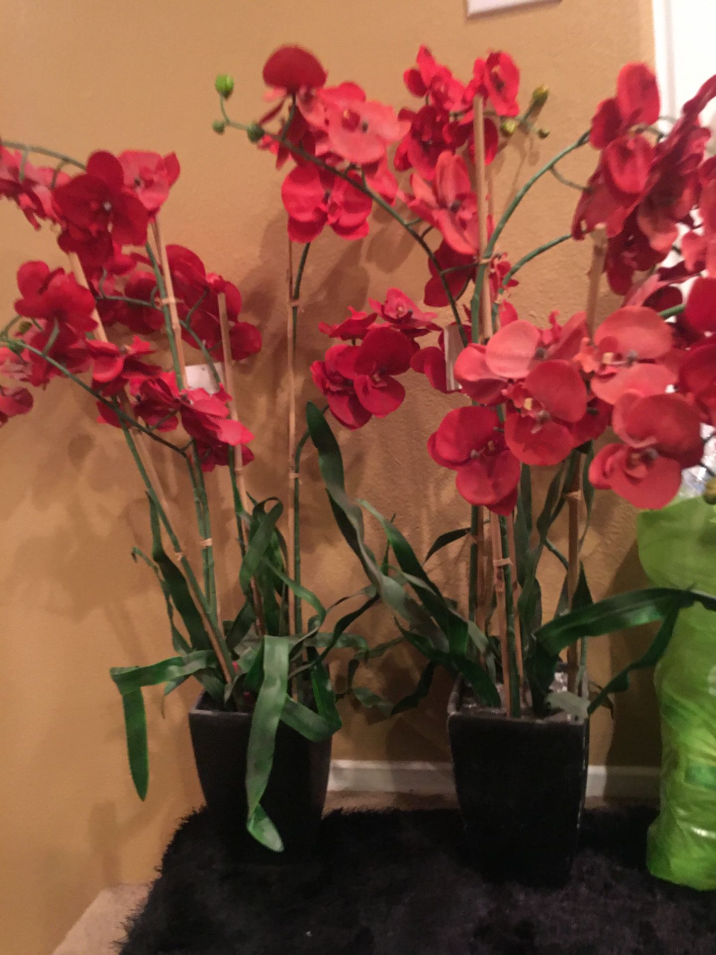 Fake red flowers/ plant