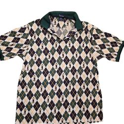 Vintage Par Four Men's Golf Polo Shirt Size LG 100% Cotton 